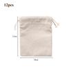 12 шт., хлопковая сумка для хранения своими руками, 4 размера, портативная, однотонная, на шнурке, дизайн, рождественский праздничный подарок