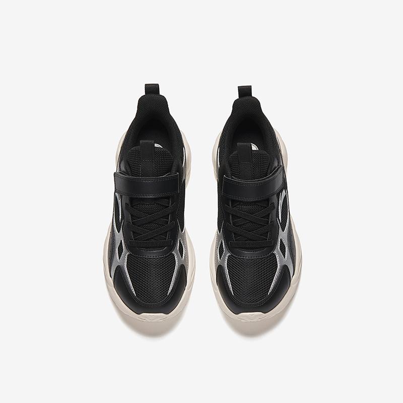 Anta Модные Универсальные Легкие Амортизирующие Низкие Детские Кроссовки для Бега Мужские кроссовки Черный Серебристый A12445577-2