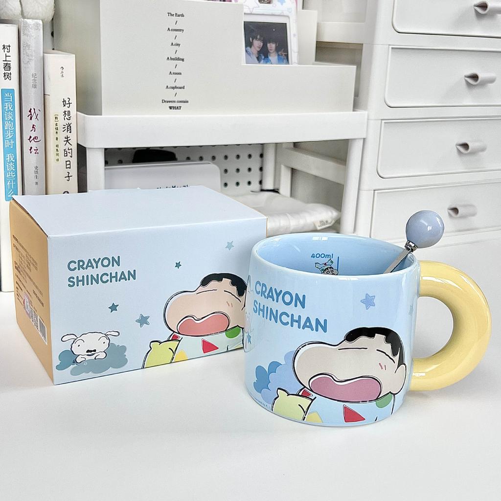 Керамическая кружка Crayon Xiaoxin для мальчиков и девочек, подарок на день рождения, парная кружка, для девушки, практичный сувенир, подарочная коробка