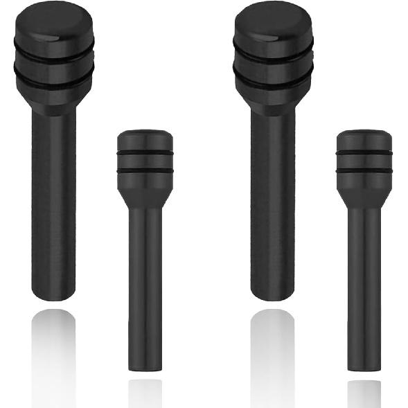 1 Pack 4 Pcs Car Door Lock Knob Covers, Aluminum Alloy Security Column, Interior Pull Pins Universal for Most Vehicles (Black)