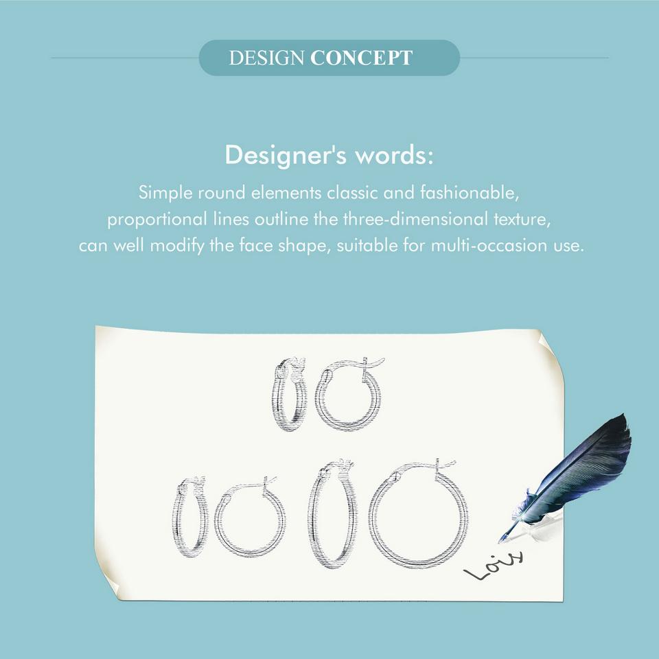 Bisaer Легкие серьги-кольца из стерлингового серебра 925 пробы, гипоаллергенные женские серьги-кольца с платиновым покрытием 14–24 мм