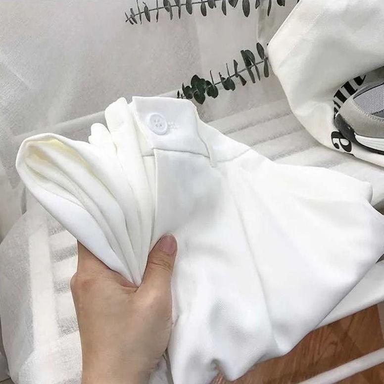 Женские летние, весенние и осенние брюки свободного кроя с высокой талией, новые, драпированные, прямые, повседневные брюки
