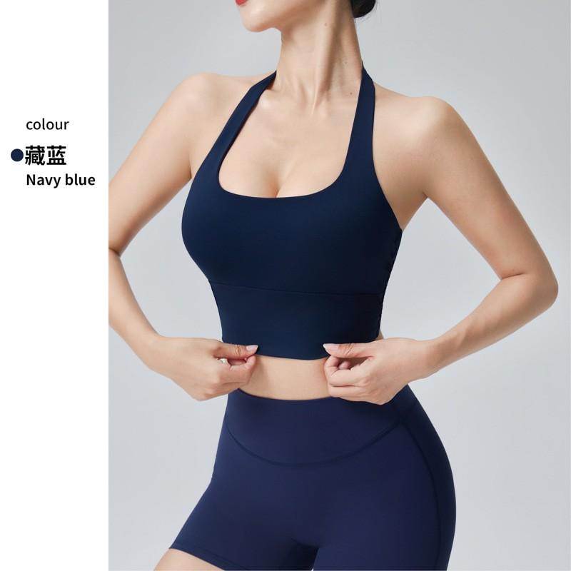 Womens Sports Bra Cross Backless Yoga Top Running Fitness Gym Workout