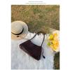 Мягкая кожаная плетёная вручную сумка под мышку женская новая высококачественная универсальная ретро портативная наплечная сумка для мамы и ребенка