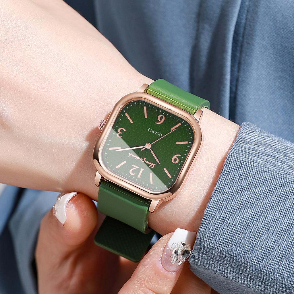 Женские модные квадратные кварцевые часы, женские аналоговые наручные часы с силиконовым ремешком, reloj mujer, часы для девушек в подарок