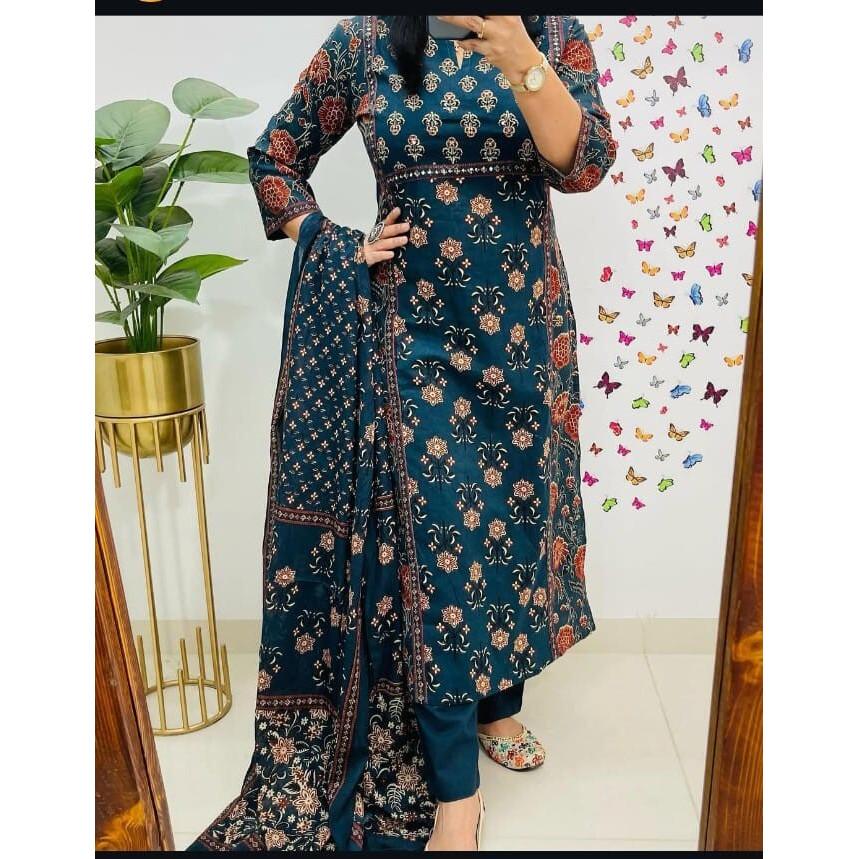 Женский дизайнерский костюм сальвар-камиз курти брюки дупатта индийская праздничная одежда топ туника SC-2184a