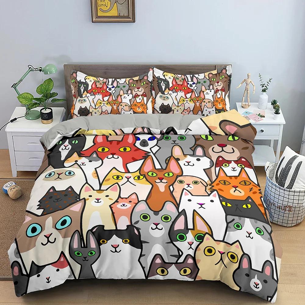 3D Printed Cartoon Luxury Cozy Comfortable Duvet Quilt Cover Pillowcase Bedding Set Children Bedroom Decoration Home Textile