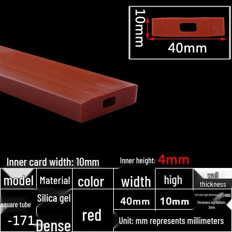 High-Temperature Resistant Silicone Square Tubing: Durable, Customizable, Aging-Resistant Rubber Sheath and Hollow Sealing Strip.