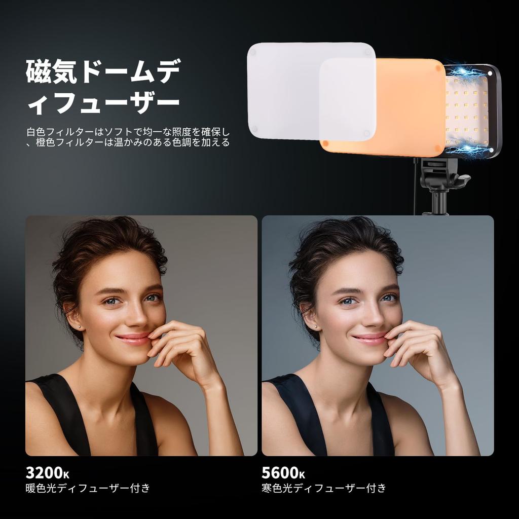 NEEWER Базовый светодиодный видеосветильник, панельный светильник, 2 комплекта, двухцветный, с регулировкой яркости, портативный, с подставкой и фильтром, индекс цветопередачи 95, 750 люкс, освещение для фотосъемки, освещение для актрис