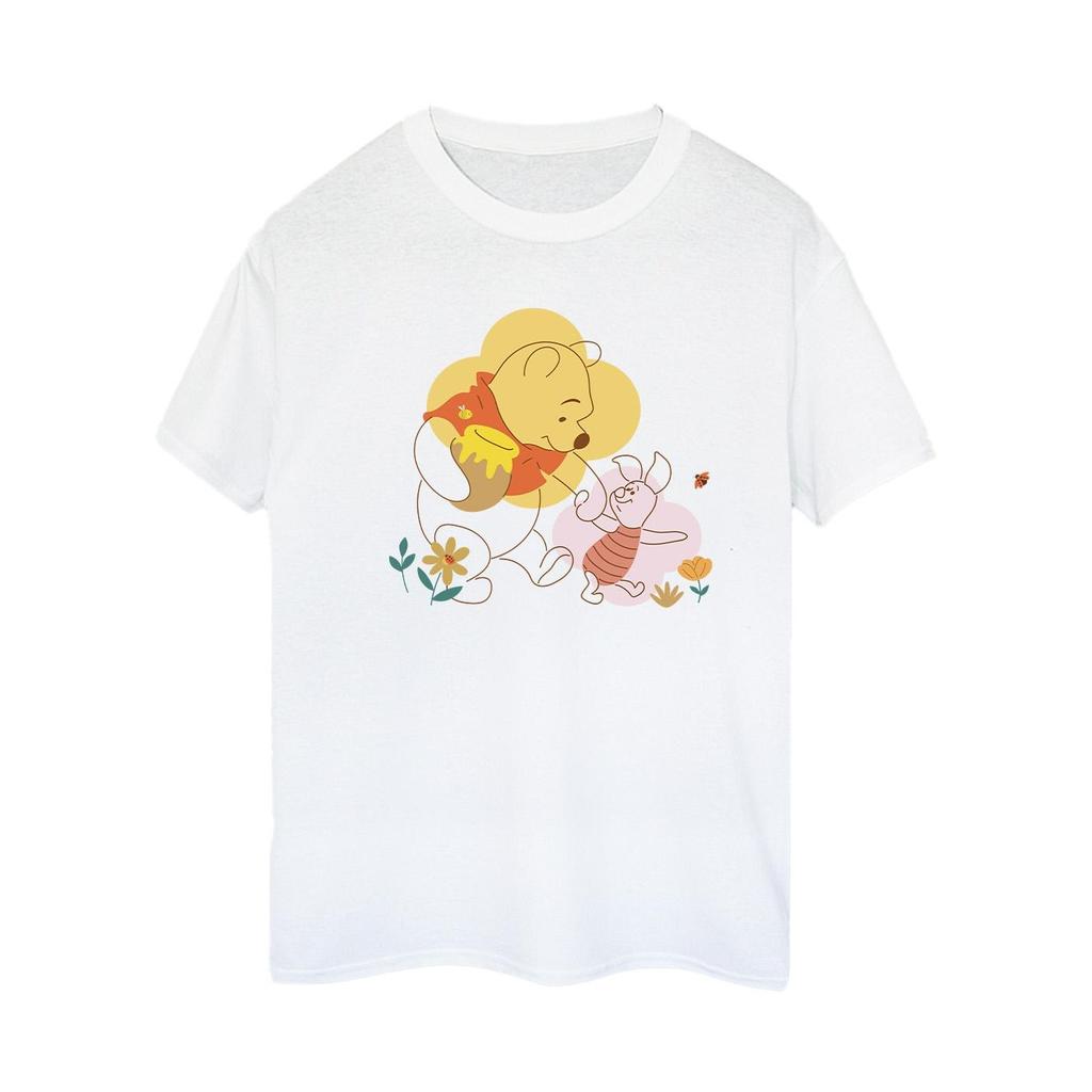 Disney Womens/Ladies Winnie The Pooh Piglet Cotton Boyfriend T-Shirt