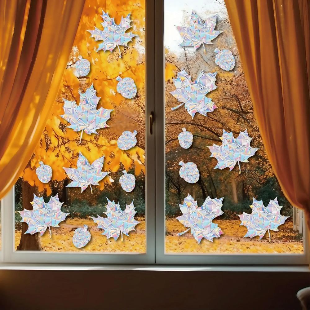 Christmas Rainbow Prism Static Cling Glass Stickers PVC Halloween Window Stickers Sun Catcher Decorative Films