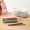Transparent Desktop Storage Box Buckled Stationery Box Waterproof Pencil Case  Organizer