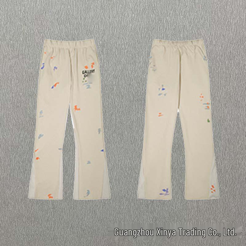 GALLERY DEPT Ink Splatter Graffiti Unisex Cotton Hoodie Set - Autumn Loose Fit