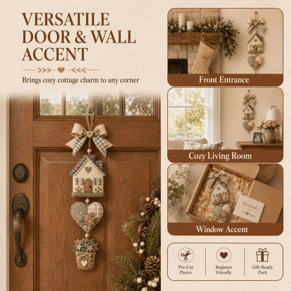 Pre-Cut Fabric Strips Patchwork Sewing Set Thickened Festive Fabric Door Decor Kit Mantel Shelf