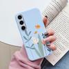 Чехол S24 для Samsung Galaxy S24 Plus Милый S 24 Ultra Сердце Цветок Чехол Мягкий ТПУ Матовый Защитный Funda Для Samsung S24 FE Сумки