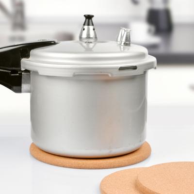 Набор из 2 пробковых подставок, термостойкие толстые пробковые подставки под горячие блюда, универсальные круглые пробковые подставки под приборы для кухонного стола