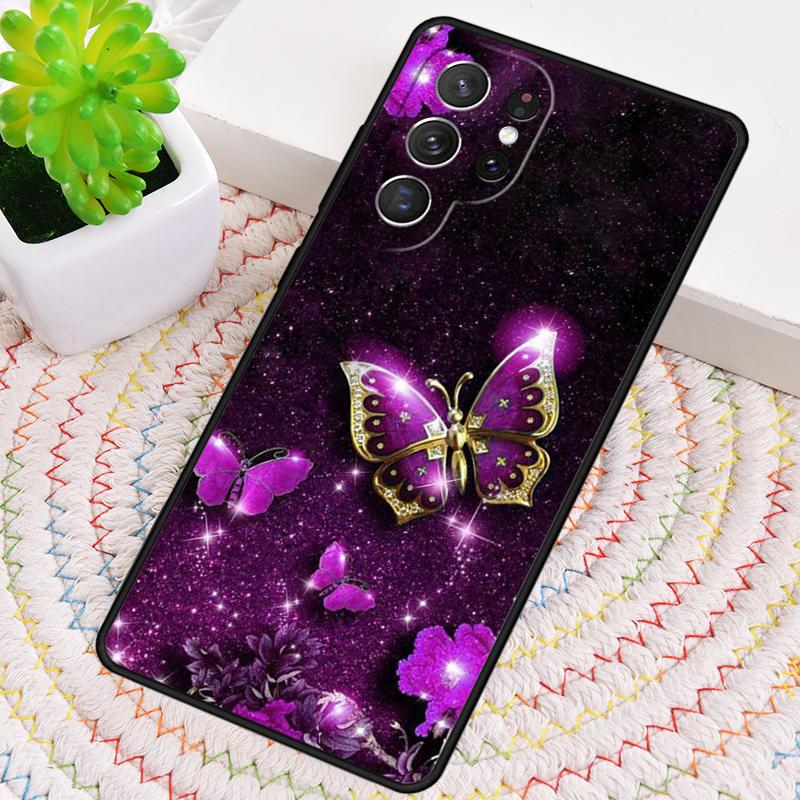 КРАСИВЫЕ НЕОНОВЫЕ БЛЕСТЯЩИЕ БАБОЧКИ Чехол для телефона Samsung Galaxy note 10 pro S26 S25 S24 S23 S22 Ultra Plus S21 FE S20