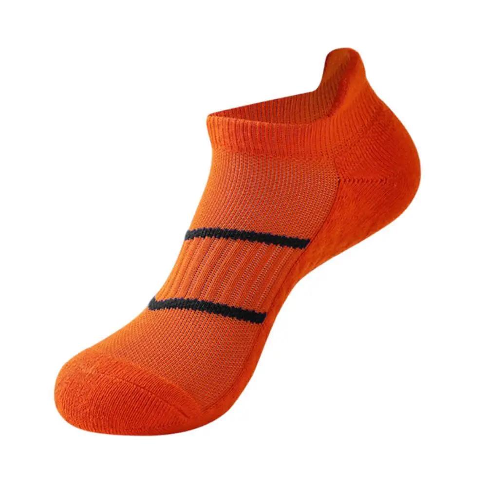 Men Sweat Absorbent Ankle Socks Breathable Fashion Running Socks Towel Bottom Soft Comfortable Sports Hosiery Solid Color