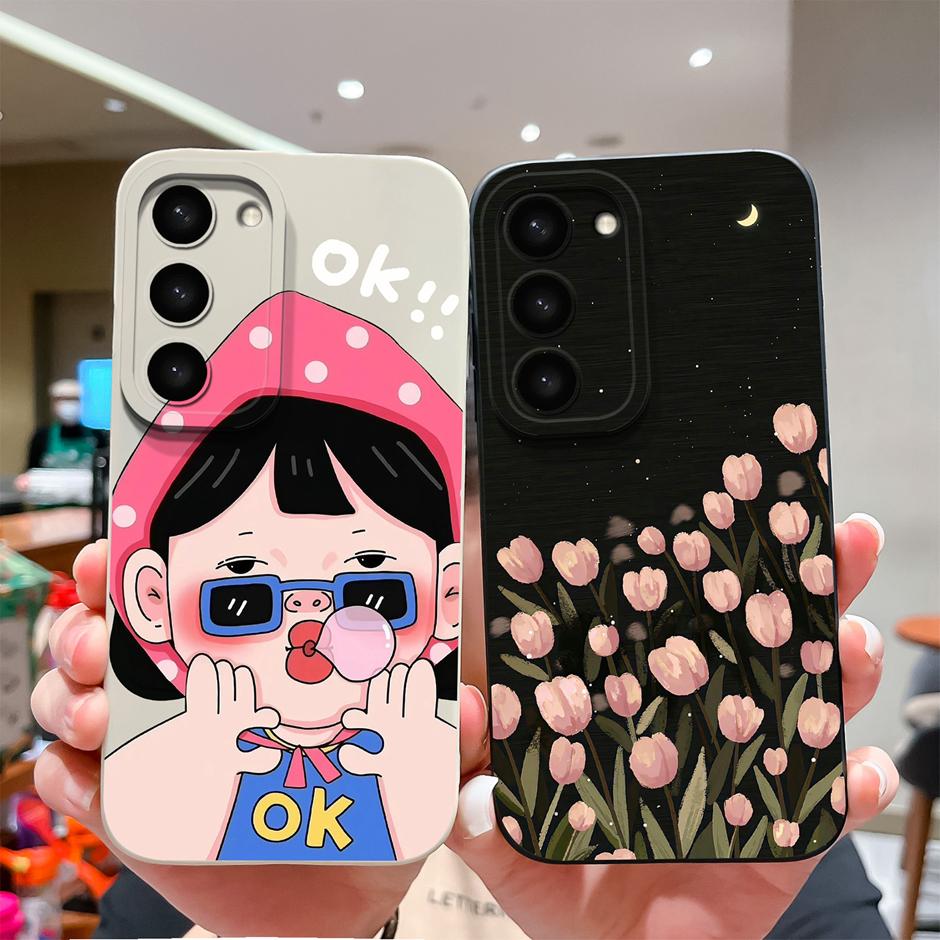 Case For Samsung Galaxy S23 FE Plus Ultra Cute Goose Cat Fall Prevention Portable Bumper For Samsung S23FE S23+ S23Ultra Funda