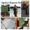 Магнитное банное полотенце, впитывающее полотенце для плавания с защитой от песка, быстросохнущее пляжное полотенце с магнитной застежкой для путешествий, кемпинга, походов