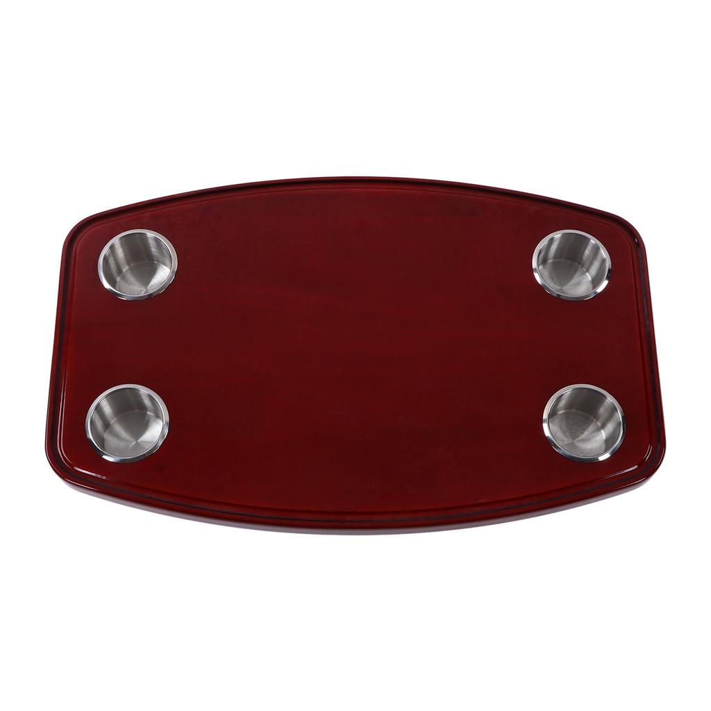 Piano Varnished Oak RV Table Top 600x380x30mm with 4 Cup Holders for Yacht Caravan Camper