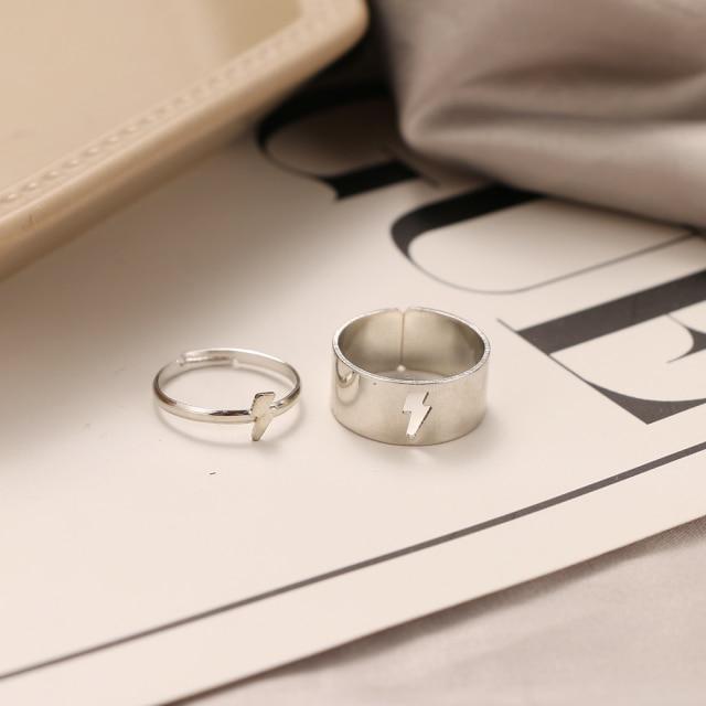 Модные золотые кольца с пламенем для женщин и мужчин, комплект колец для влюбленных пар, помолвка, свадьба, открытые кольца, ювелирные изделия