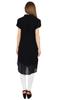 Bimba Women Black Georgette Tunic Short Kurta Kurti Casual Blouse Summer