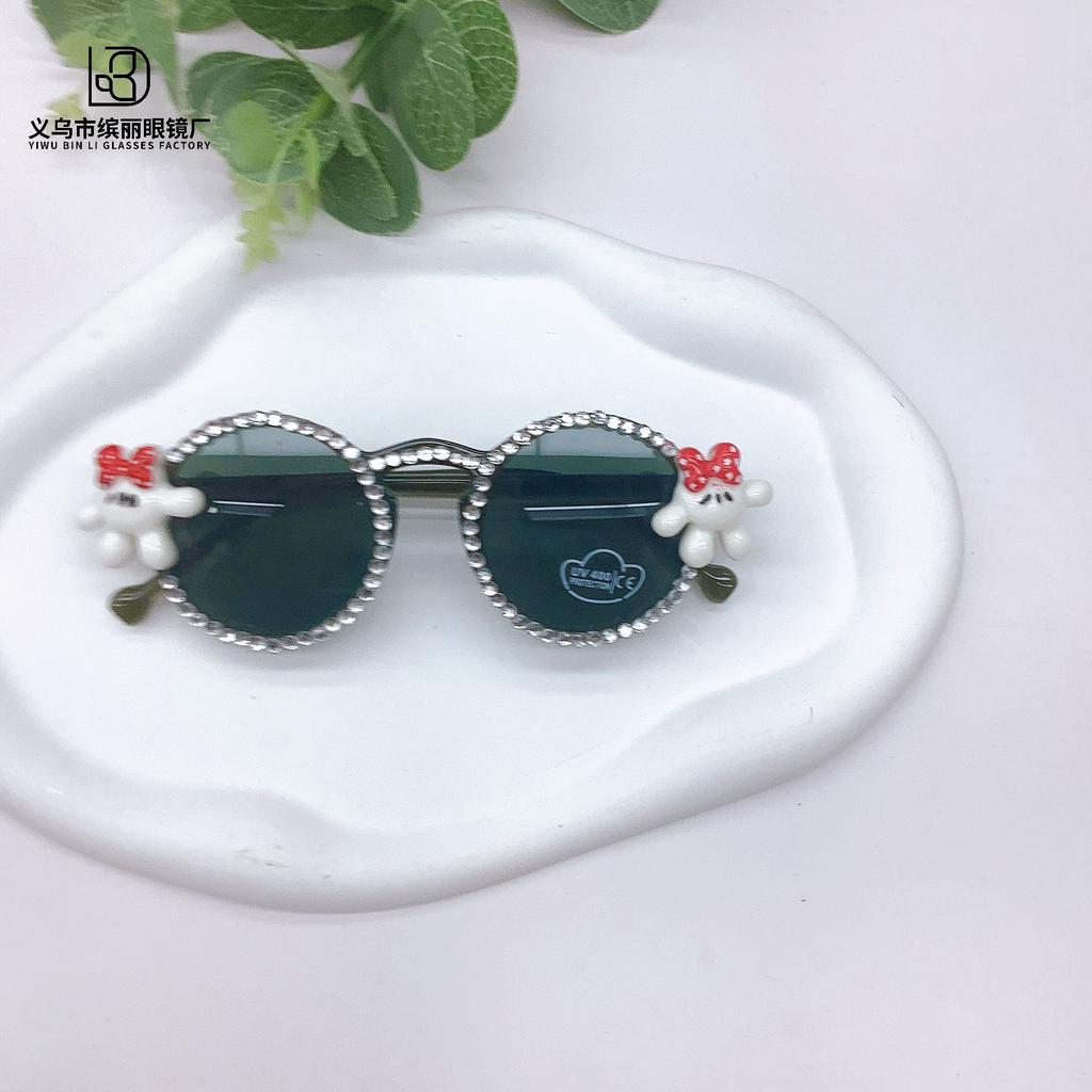 Traveling Sunscreen Uv Protection Oval Frame Baby Sunglasses Trend Diy Children'S Sunglasses Sunglasses