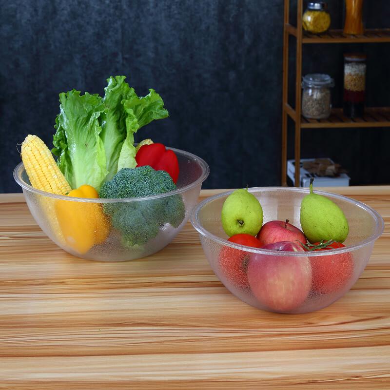 Прозрачный круглый сервировочный таз для фуршета