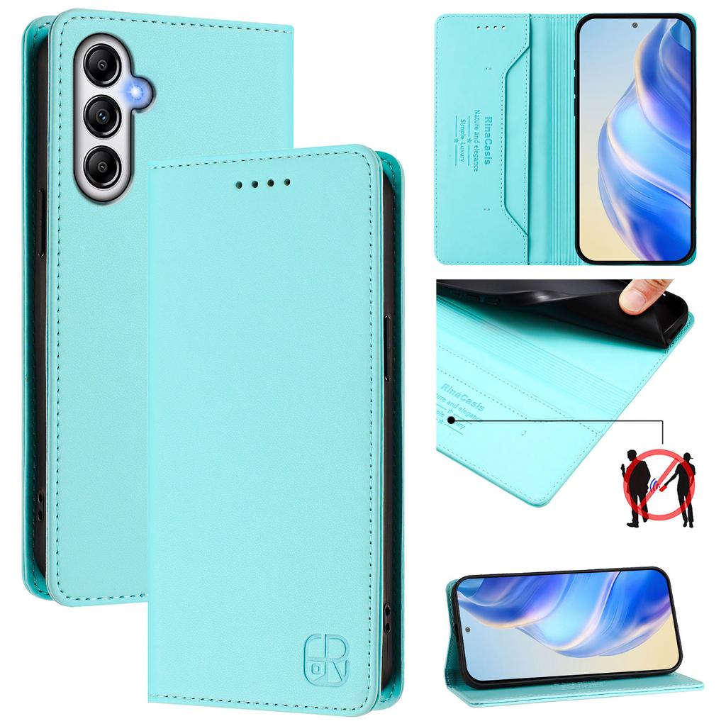 For Samsung Galaxy A34 5G Leather Case RINACASIS RC01 Phone Cover with RFID Blocking Wallet Stand