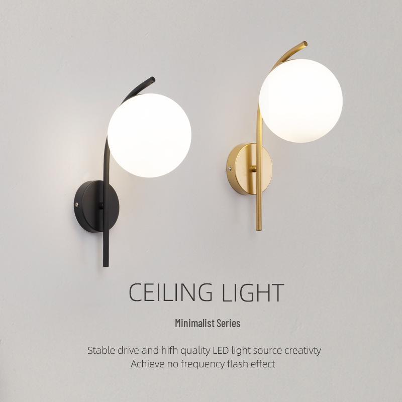 Nordic Modern Designer Bedside Lamp - Luxury Wall Light for Bedroom, Living Room, Stairway, Hallway, and Balcony.
