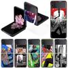 Case For Samsung Galaxy Z Flip 3 5G Black Hard Luxury ZFlip Phone Cover Fall Prevention Fashion PC Shell Comic Chainsaw Man Capa