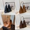 Color Solid Simple Large Capacity Pu Leather Women Shoulder Bag For Autumn