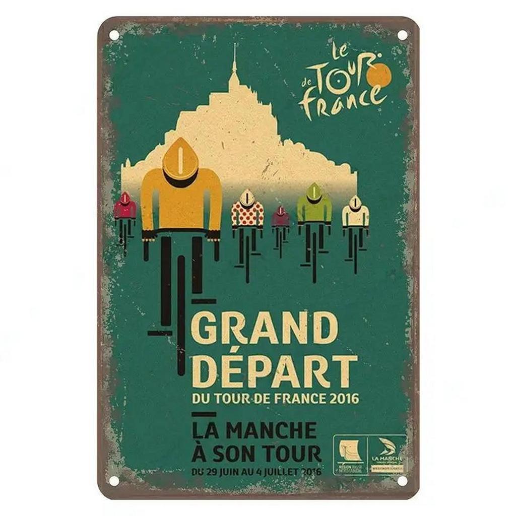 Металлическая жестяная вывеска Tour De France Велосипедный спорт настенное украшение табличка винтажный постер железная картина для Man Cave Home Cafe Garden Club Bar