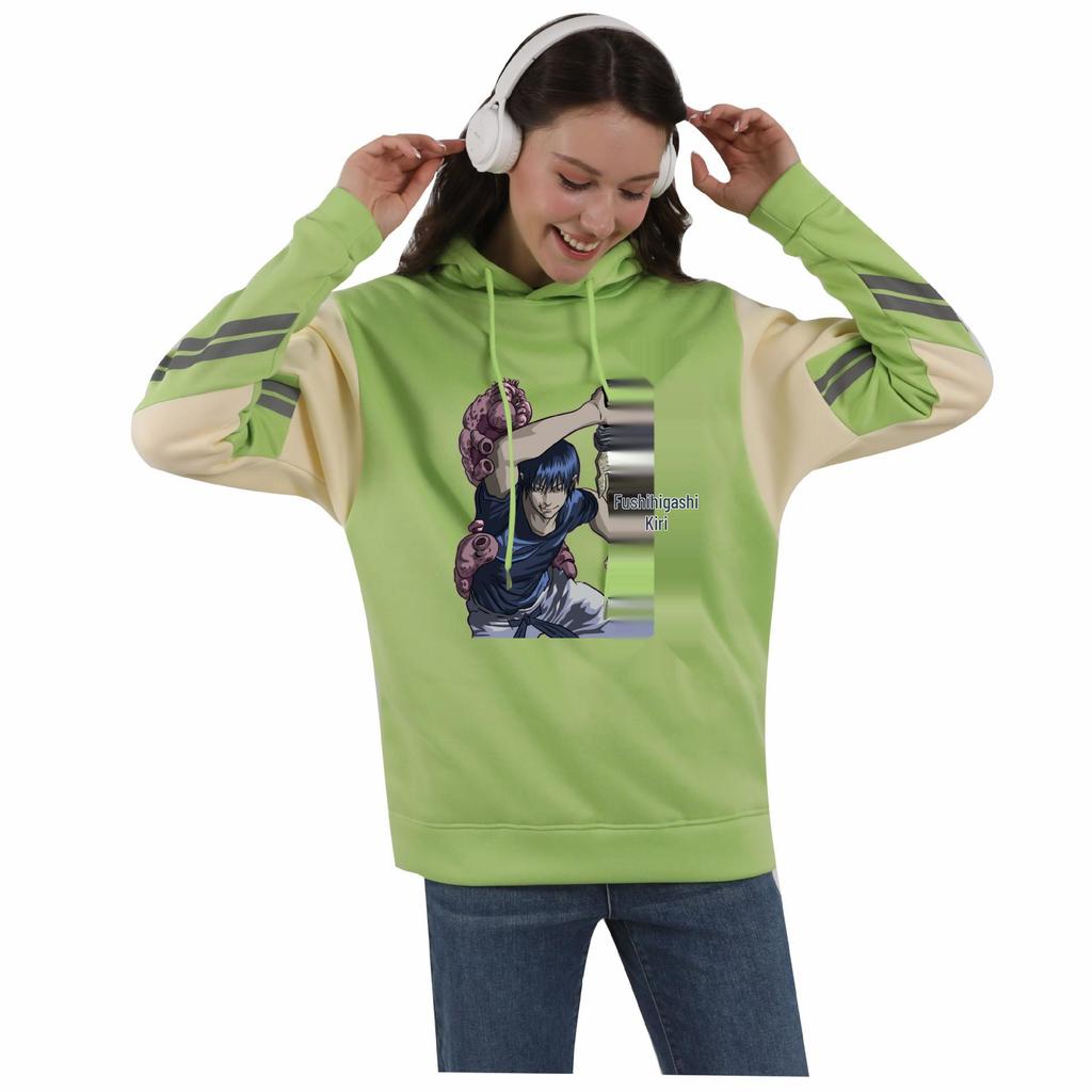 Jujutsu Kaisen Men's Patchwork Color Block Hoodie - Japanese Casual Style