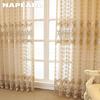 1 шт. NAPEARL в европейском стиле, роскошная ажурная вышитая полупрозрачная занавеска, коричневый тюль для гостиной, спальни, украшения окна, домашнего декора