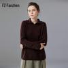 Fanzhen Women's Autumn/Winter Lapel Cashmere Blend Sweater
