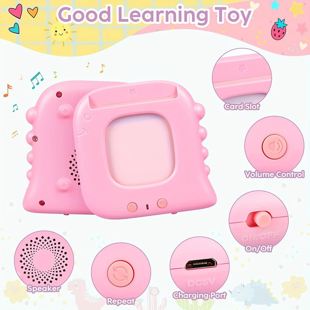 1set Talking Flash Cards Educational Toys - Talking Flashcards Learning Toys for Toddlers - Montessori Toys Flash Cards for Age 2 3 4 5 6