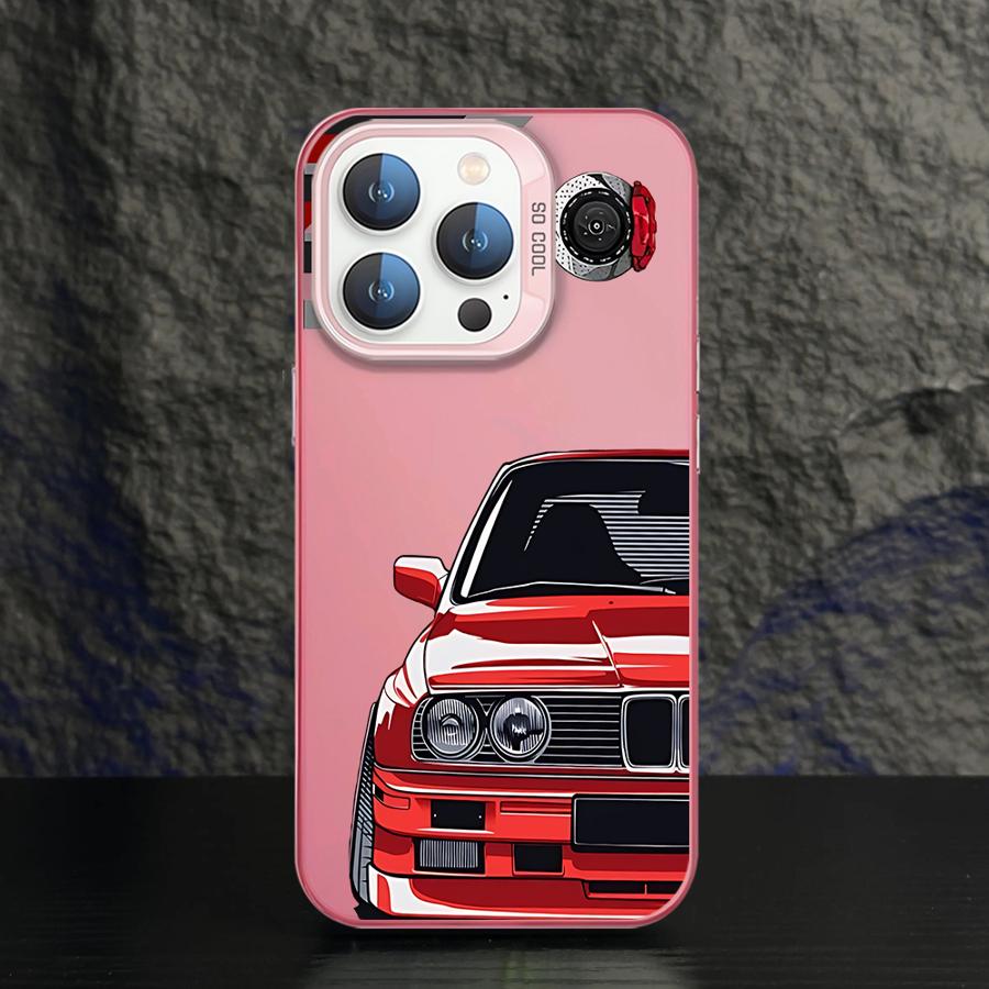 Чехол для телефона для iPhone 11 12 13 Pro Max 17 Air 14 15 16 Plus 16e Мягкий корпус JDM Спортивный автомобиль