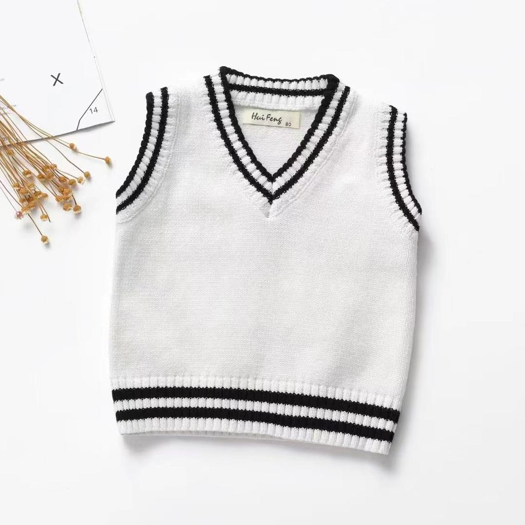 2023 Новый жилет, четырехцветный смешанный жилет без рукавов с v-образным вырезом, модный тренд, новый корейский жилет для мальчиков