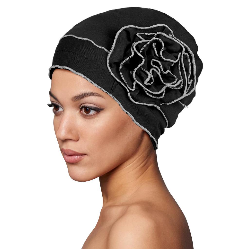 Turban Womens Floral Stretch Care Hat For Summer And Winter Fashion Accessories