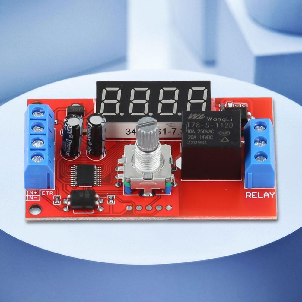 LED Digital Timming Relay DC5V/12V/24V Time-Delayed Trigger Timing Switch Relays Board Adjustable for Pump Control