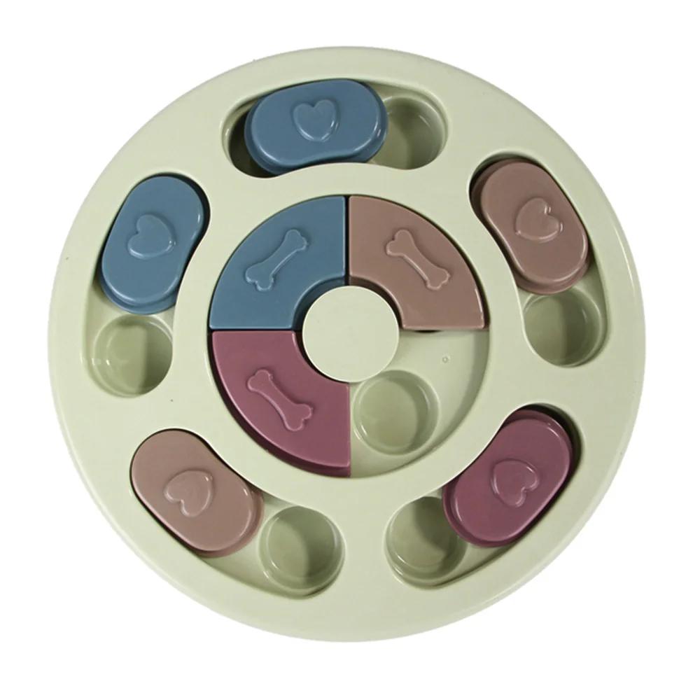 Игрушки-головоломки для собак Диспенсер для медленной еды Кормление Интерактивная тарелка Миска Нескользящая Анти-удушье Повышение IQ Игры для дрессировки кошек и собак