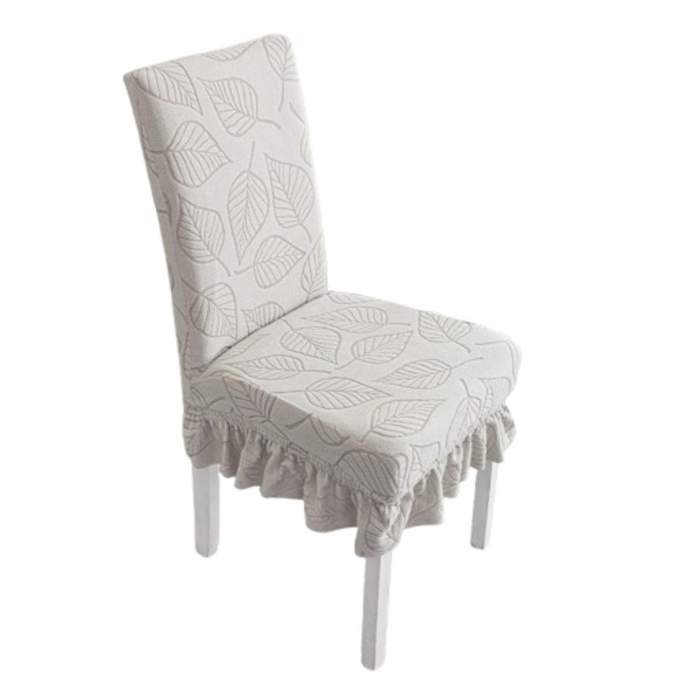 Чехлы на сиденья стульев с лиственным узором, мягкая юбка, чехол на обеденный стул, защита сиденья, домашний декор