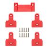 Crtbelfy Packout Foot Mounting Feet for Milwaukee Packout Full Case Tool Case Box Wall-Mounted Hanging Cleats (1+4 Pieces) Red