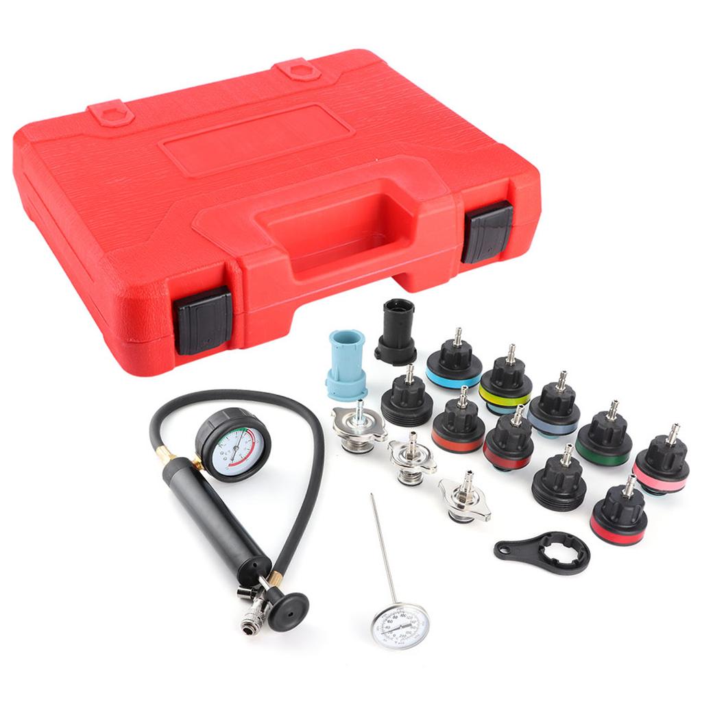 18pcs Water Tank Leak Detector Car Cooling System Tester Kit