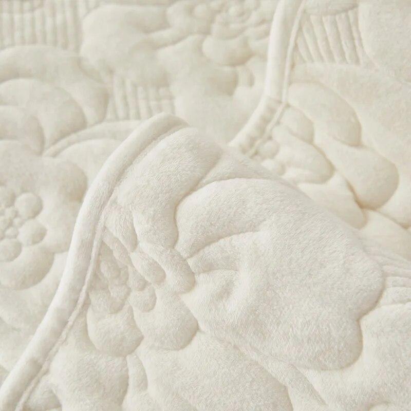 Узорчатый плюшевый зимний диван-подушка в пасторальном стиле противоскользящий чехол для дивана