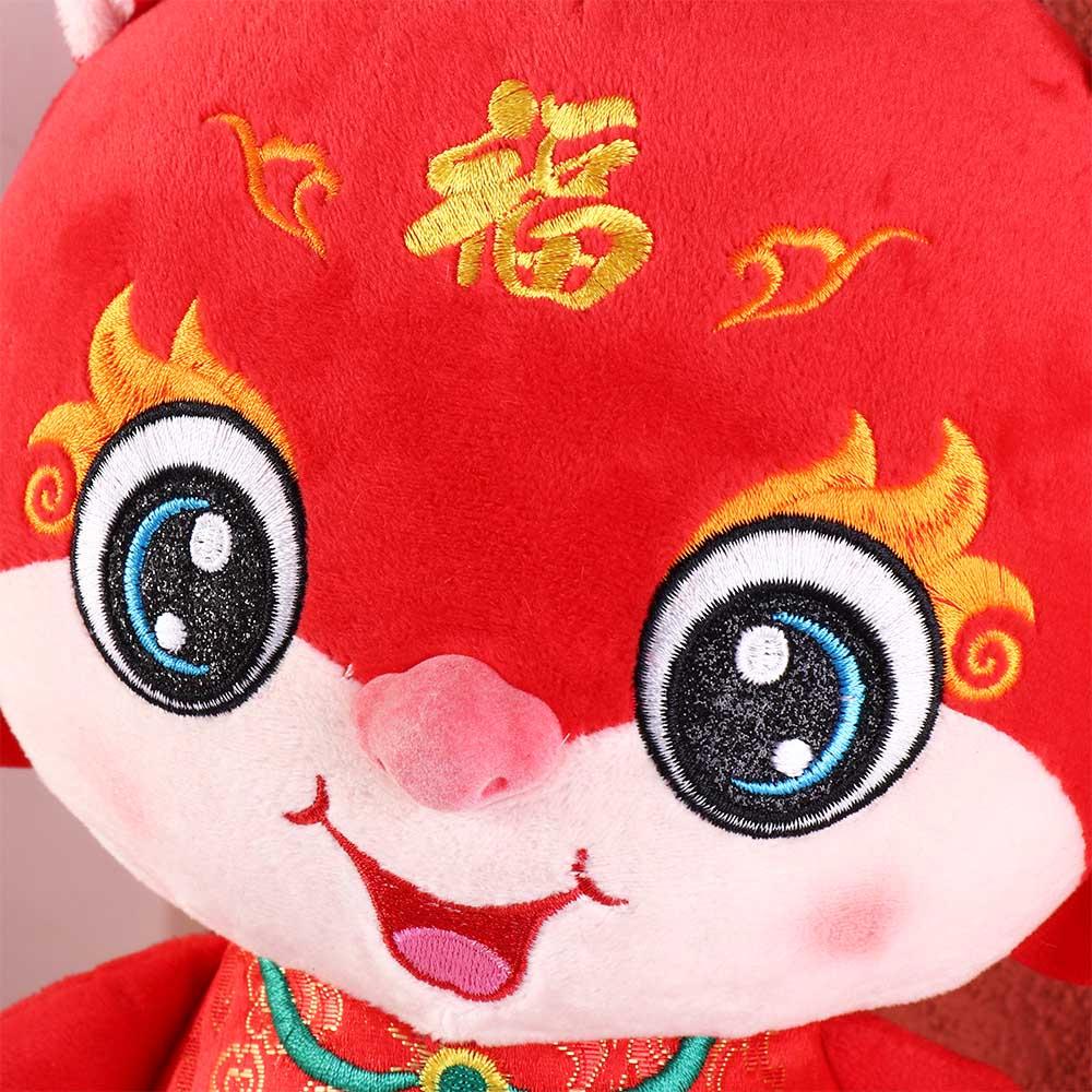 PP Cotton Tang Suit Dragon Year Mascot Toy Tang Suit Lucky Dragon Doll Plushies  New Year Gifts