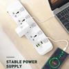 2500 Вт Электрический 4-х розеточный + 4 USB-удлинителя, удлинитель 3,4 А 5 В, шнур для вилки США/Великобритании, 4 розетки, адаптер для электрических розеток, белый, AC100-250 В, 50-60 Гц