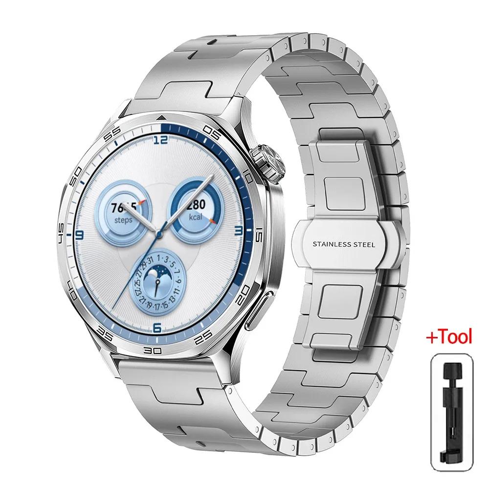 Титановый ремешок для Huawei Watch GT5 Pro GT4/3 4 4 Pro Роскошный браслет из настоящего титана для Amazfit Balance Oneplus Watch 3 2R 22 мм
